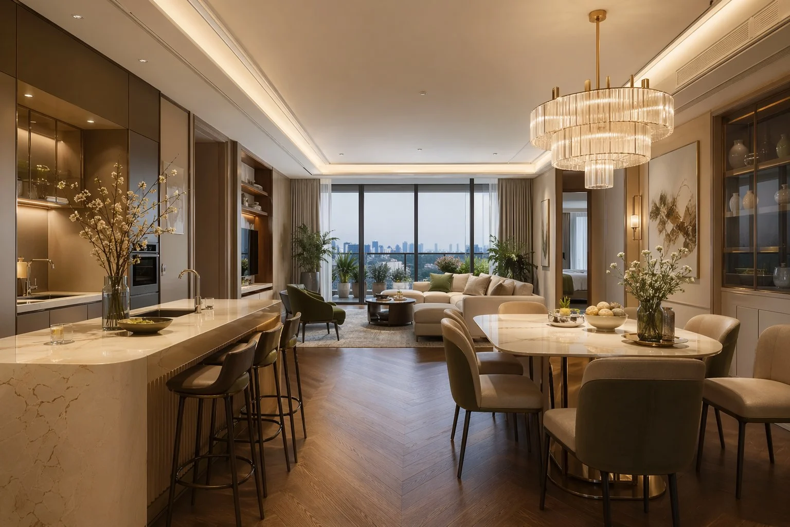 Minh hoạ không khí 2 phòng ngủ