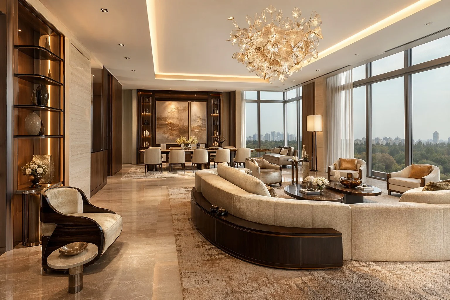 Minh hoạ không khí 3BR+1 căn góc đỉnh tháp